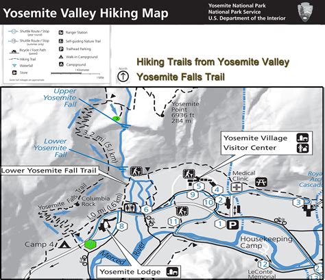 Pin By Pine Arbor Retreat On Yosemite Valley Hiking Trails Hiking Map