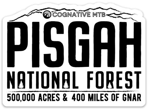 Pisgah National Forest Mountain Bike Sticker Mtb Stickers Pisgah