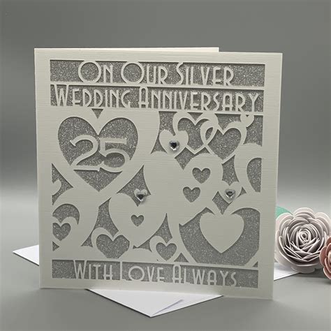 Our Silver Anniversary Card For Your Husband Or Wife With Etsy Uk