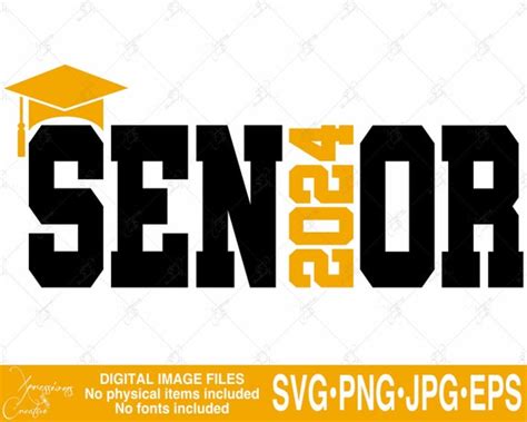 Senior 2024 Svg Class Of 2024 2024 Graduate Seniors Etsy Canada