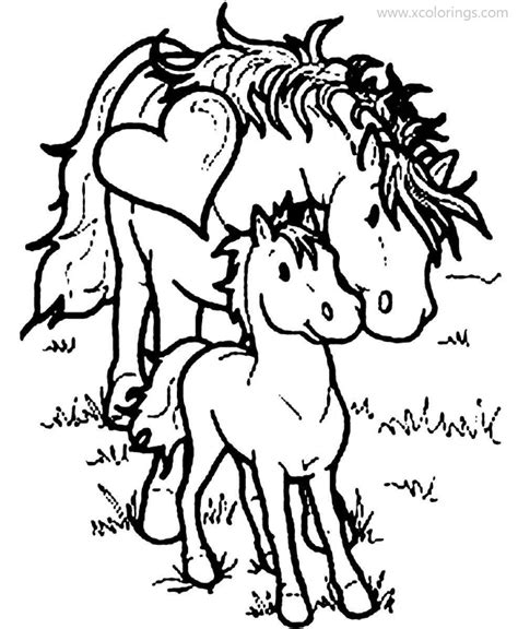 Mother Love Its Baby Horse Coloring Pages