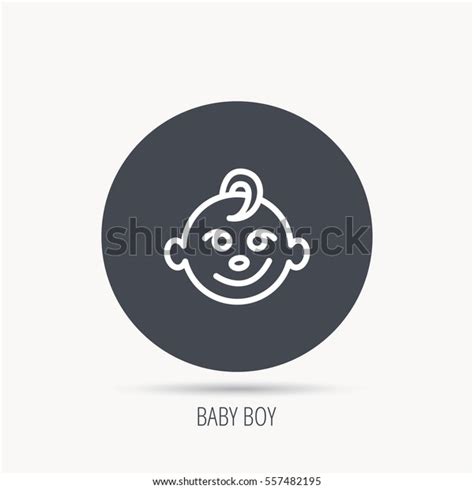 Baby Boy Face Icon Child Smile Stock Vector Royalty Free 557482195