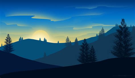 Sunrise Landscape Desktop Wallpaper
