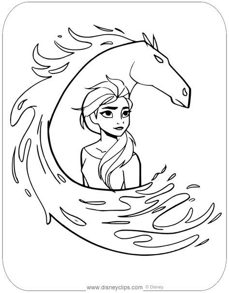 Elsa Mask Coloring Page