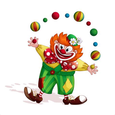 Red Haired Clown Cartoon Character 667807 Vector Art At Vecteezy