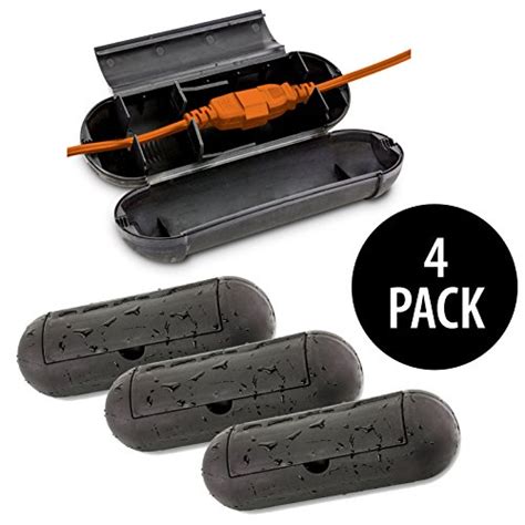 You can also wrap the extension cord in a plastic bag to keep it dry or make a diy cord casing with a plastic bottle. Kovot Extension Cord Safety Cover Protectors 4 Pack, Black ...