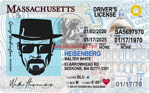 Massachusetts Driver License Psd Template Fakedocshop