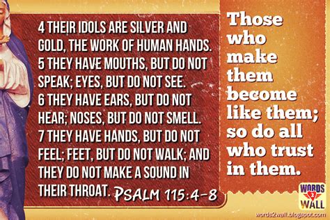 Worthless Idols Psalm 115 Free Bible Desktop Verse Wallpaper