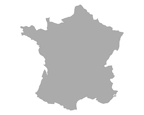 France Map Isolated Travel Contour Vector Isolated Travel Contour