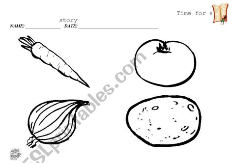 English Worksheets The Giant Turnip