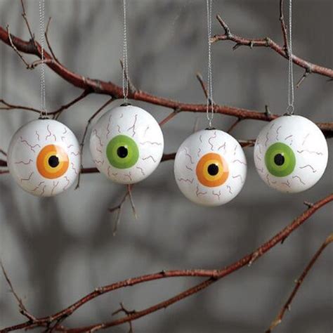 Spooky Eyeball Hanging Ornaments 4ct Halloween Ornaments Halloween