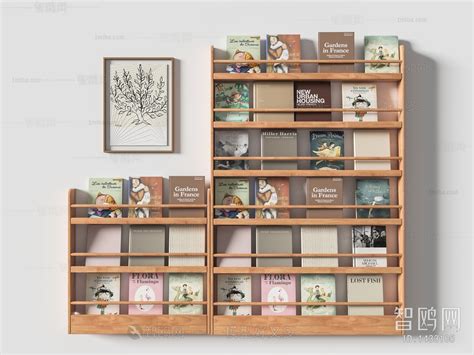 Nordic Style Bookshelf Sketchup Model Download Model Id455835106 1miba