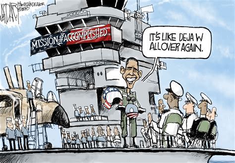 Obama On The Iraq War Mission Editorial Cartoon