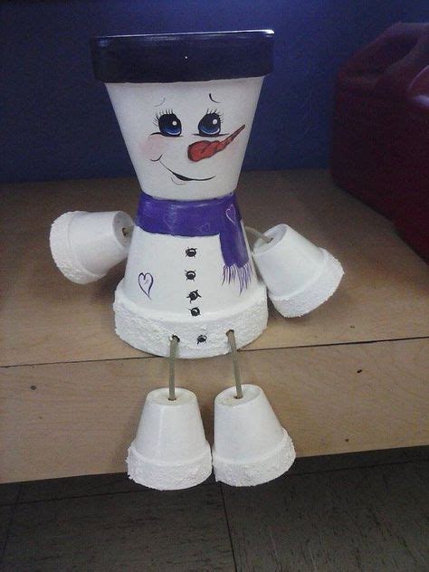 Snowman Pot People By Crazycraftingfriends On Etsy Flower Pot Crafts