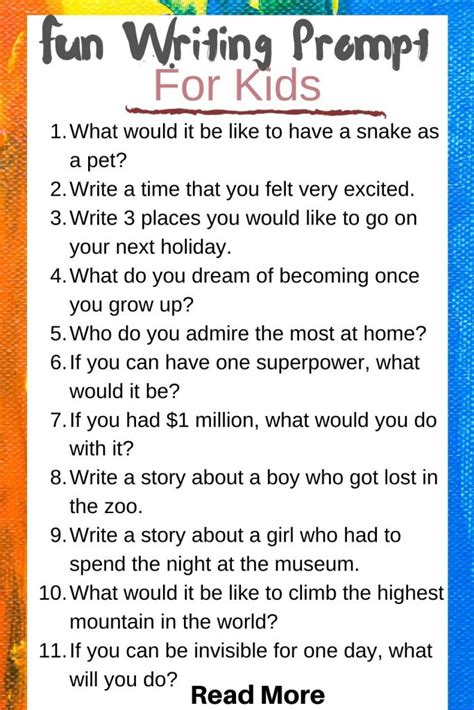 100 Fun And Imaginative Fourth Grade Writing Prompts Kids N Clicks