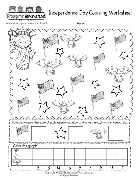 Independence Day Worksheet For Kindergarten