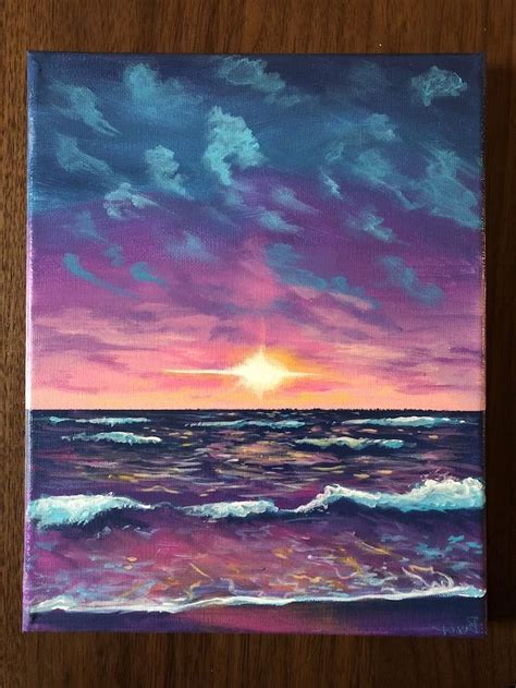 Easy drone | hi guys we are a company that has started not long ago. Sunset Over Ocean With Dock Step By Acrylic Painting - The ...