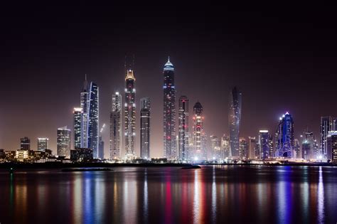 🔥 Free Download City Dubai City Night Wallpaper Hd Skyscraper Lights
