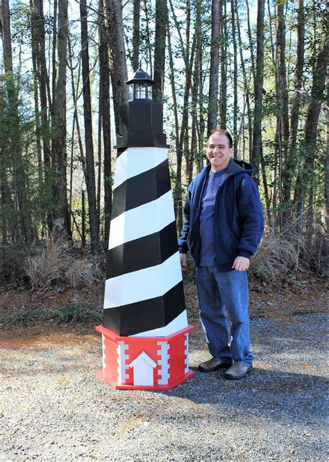 The lighthouse can complement other lawn the lighthouse can complement other lawn features and ornaments, create an ocean motif and light the lawn during parties. How to Build a Cape Hatteras Lawn Lighthouse. DIY Wood Plans
