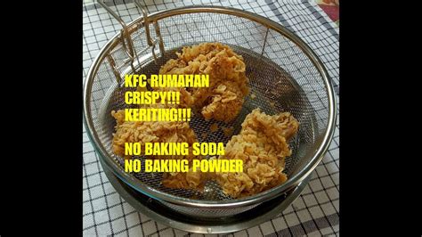 Baking powder, an inert mixture used as a chemical leavening agent, increases the volume and lightens the texture of baked goods. AYAM KFC...PART 2/TANPA BAKING SODA DAN BAKING POWDER ~KERITING~CRISPY~RENYAH,,,NGGAK KERAS ...