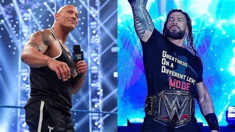 Roman Reigns Vs The Rock Wwe Wrestlemania The Rock