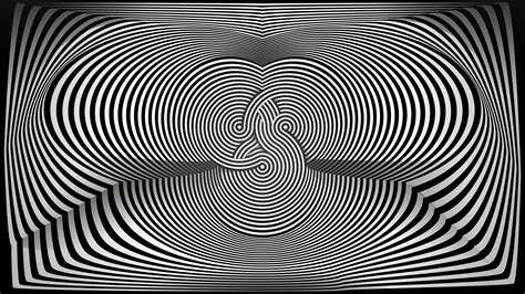 optical illusion, Optical art, Black, White, Vector Wallpapers HD