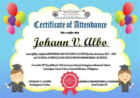 Deped Cert Of Recognition Template Certificate Of Attendance