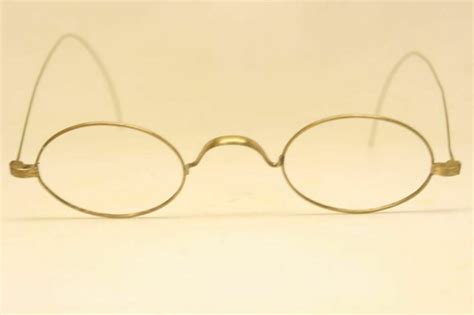 antique glasses brass oval wire rim frames vintage spectacles frames