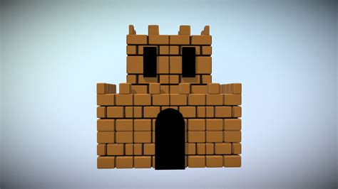 Castle Small Super Mario Bros Download Free 3d Model By Yanez