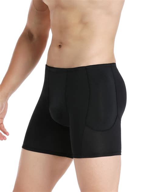 Mens Padded Shapewear Boxer Underwear Tummy Control Shorts Enhance