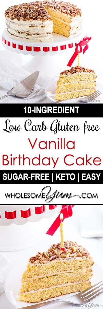 This is a recipe i modified to fit my low carb low fat diet. Vanilla Gluten-Free Keto Birthday Cake Recipe - Sugar Free