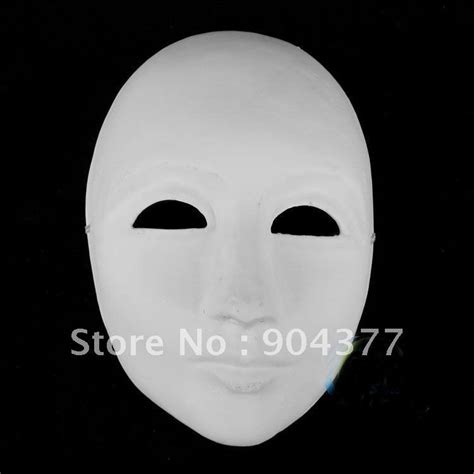 Cheap Thicken Unpainted Men Party Masks Paper Pulp Full Face Blank