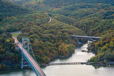 Bear Mountain Bridge Where The Appalachian Trail Crosses The Hudson