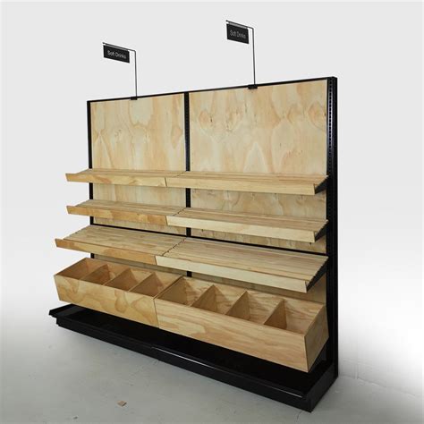 Bakery Bread Display Wall Rack With 8 Wood Shelves 84h 96w Bakery