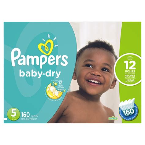 Pampers Baby Dry Disposable Diapers Size 5 160 Count Economy Pack