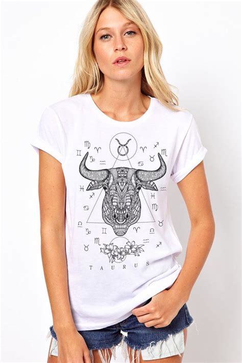 Taurus Womens Tshirt Bull Tshirt Zodiac Tshirt By Bxxillustration T