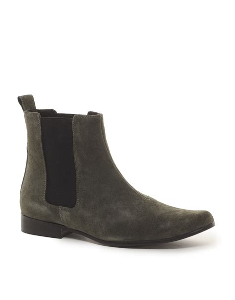 Free shipping & curbside pickup available! Asos Asos Chelsea Boots in Suede in Brown for Men (grey) | Lyst