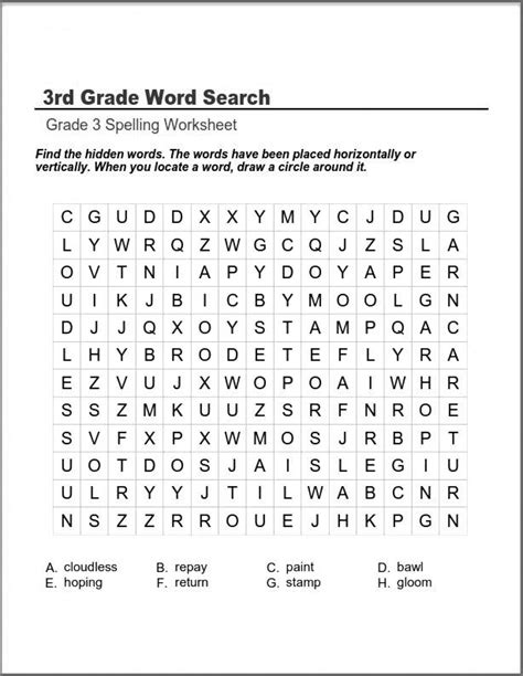Some of the worksheets displayed are grade 3 spelling words listthird grade spelling words, grade 3 spelling words listthird grade spelling words, ab3 sp pe tpcpy 193636, 3rd grade alphabetical order 1, spelling list c 1, third grade word study, second and third grade writing folder. Third Grade Word Search - Best Coloring Pages For Kids