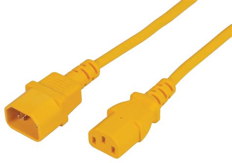 Iec C14 Plug To C13 Socket Power Lead 10a 2m Pro Elec Cpc