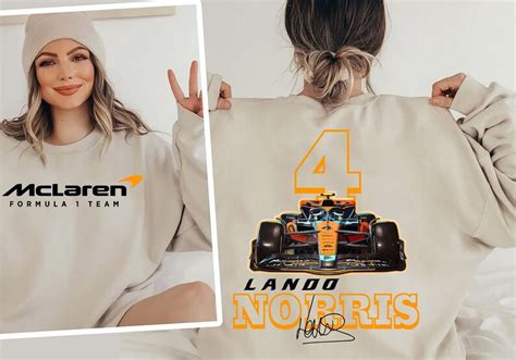 2 Sided Lando Norris Formula One Crewneck Sweatshirt F1 Two Etsy
