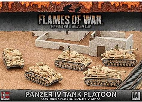 Battlefront Gbx97 Flames Of War Ww2 German Panzer Iv Tank Platoon 5