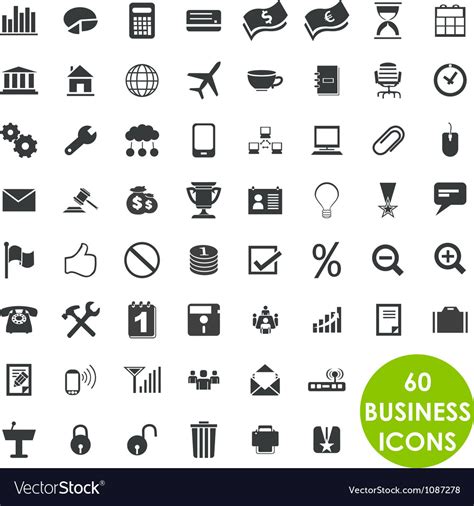 60 Valuable Creative Business Icons Royalty Free Vector