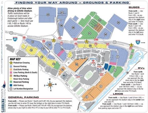 Stadium Maps New England Patriots Gillette Stadium One Patriot