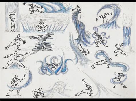 Water Bending Techniques Concept Art Characters Avatar The Last