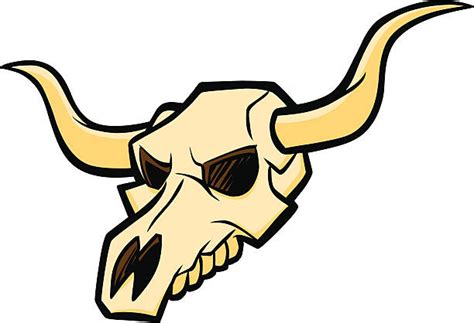 Download Best Cartoon Of A Bull Skull Illustrations, Royalty-Free ...