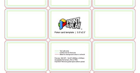 Make Your Own Playing Cards Template Word Playing Card