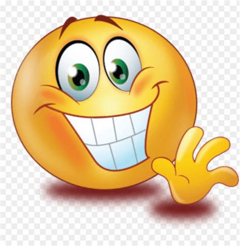 Reet Big Smile Wave Hand Emoji Clow PNG Transparent With Clear Background ID TOPpng