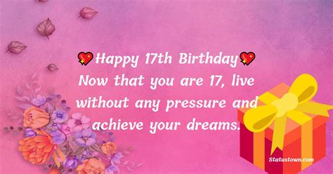 30 Best 17th Birthday Messages Wishes Status And Images In December