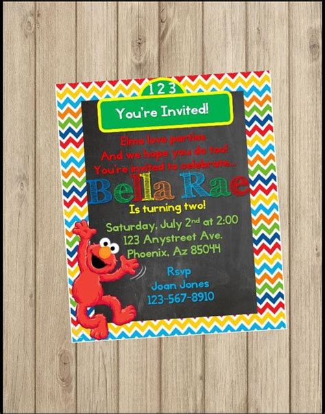 Elmo Birthday Invitation Diy Printable By Poppypapercompany 5 00 Elmo Birthday Invitations