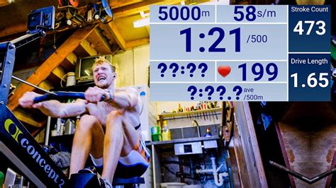 5000m Rowing Machine Winter Test YouTube